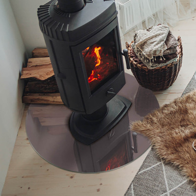 Onderplaat kachel ronde Kleur beige