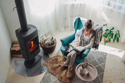 Onderplaat kachel ronde Kleur Grijs