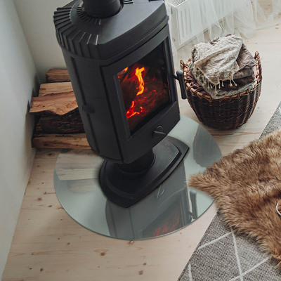 Onderplaat kachel ronde Kleur Lichtgroen