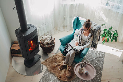 Onderplaat kachel ronde Licht crèmekleur