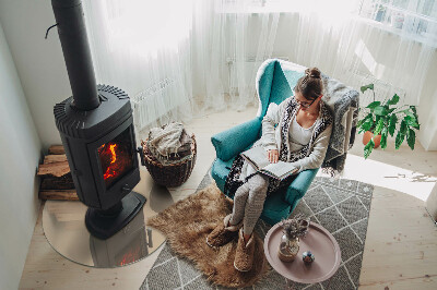 Onderplaat kachel ronde Kleur beige