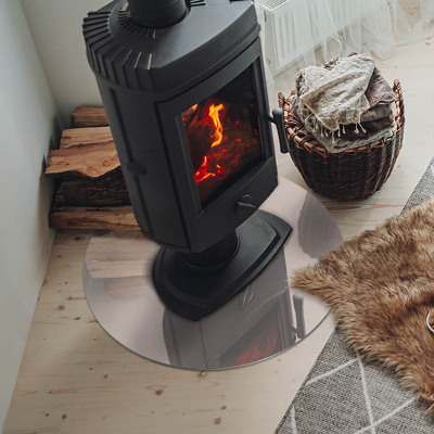 Onderplaat kachel ronde Kleur lichtroze