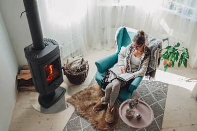 Onderplaat kachel ronde Kleur beige