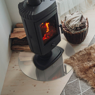 Onderplaat kachel ronde Kleur beige