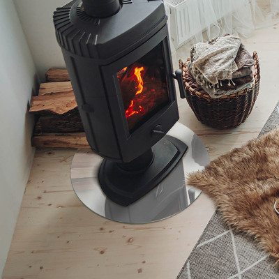 Onderplaat kachel ronde Ivoorkleur