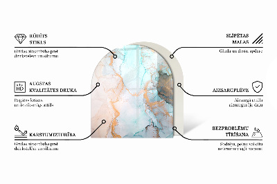 Kachel vloerplaat halfovale Natuursteenmotief
