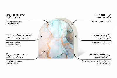 Kachel vloerplaat halfovale Multidimensionaal geometrisch systeem