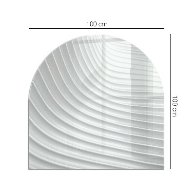 Onderplaat kachel halfovale Fijne lijnen in beweging
