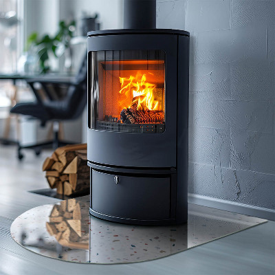 Onderplaat kachel halfovale Kleine figuren in een dynamische opstelling