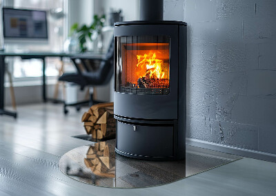 Onderplaat kachel halfovale Houttinten in vele varianten