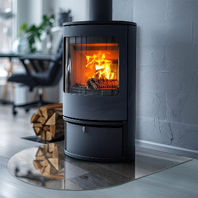 Onderplaat kachel halfovale Houttinten in vele varianten