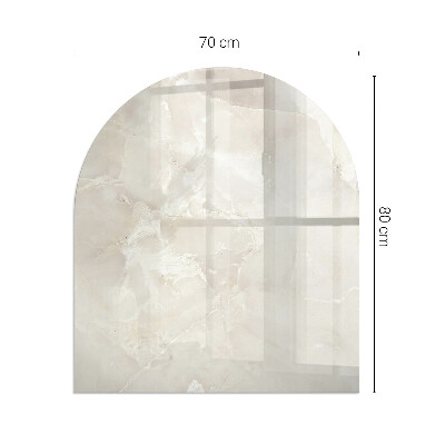 Onderplaat kachel halfovale Patroon dat natuursteen imiteert