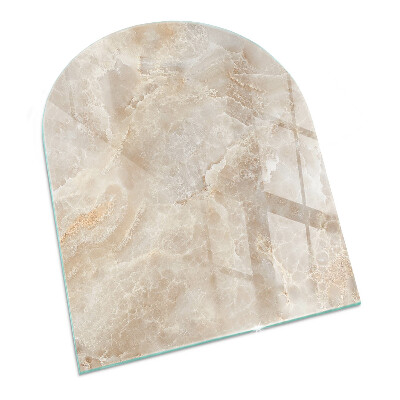 Onderplaat kachel halfovale Natuurlijk mineraalpatroon