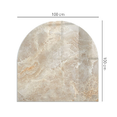 Onderplaat kachel halfovale Natuurlijk mineraalpatroon