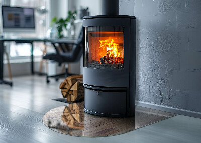 Kachel vloerplaat halfovale Houten geometrie stijl