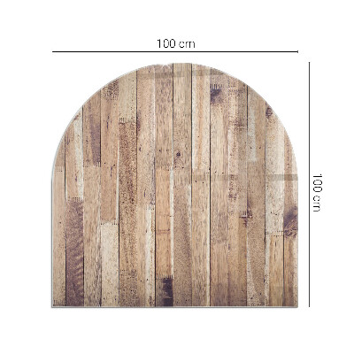 Kachel vloerplaat halfovale Houten geometrie stijl