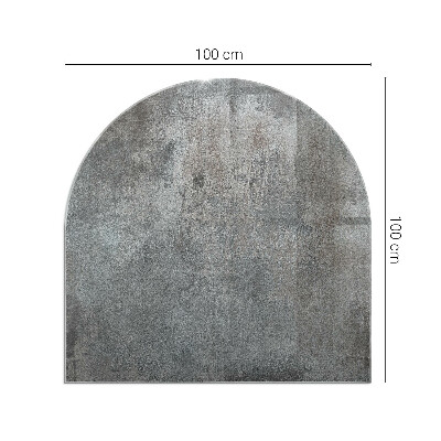 Onderplaat kachel halfovale Natuurlijk textuurmotief