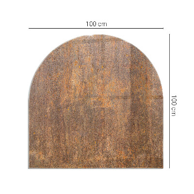 Kachel vloerplaat halfovale Roestpatroon op stalen achtergrond