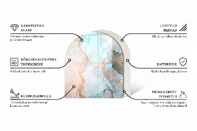 Kachel vloerplaat halfovale Abstract patroon met textuur