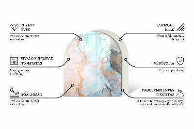 Kachel vloerplaat halfovale Abstract patroon met textuur
