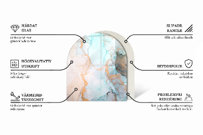 Kachel vloerplaat halfovale Abstract patroon met textuur