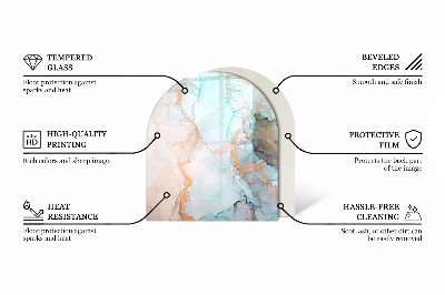 Kachel vloerplaat halfovale Abstract patroon met textuur