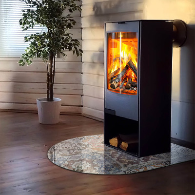 Onderplaat kachel halfovale Getegelde mozaïekpatronen