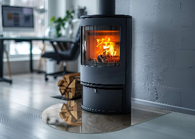 Kachel vloerplaat halfovale Subtiele bladmotieven