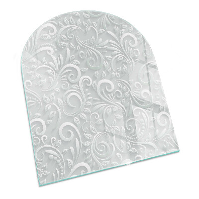 Onderplaat kachel halfovale Chique bloemenpatroon