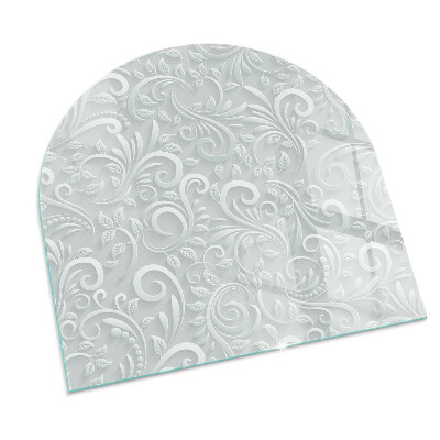 Onderplaat kachel halfovale Chique bloemenpatroon