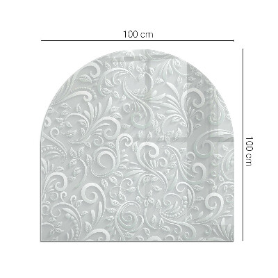 Onderplaat kachel halfovale Chique bloemenpatroon