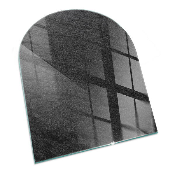 Onderplaat kachel halfovale Steentextuurmotief