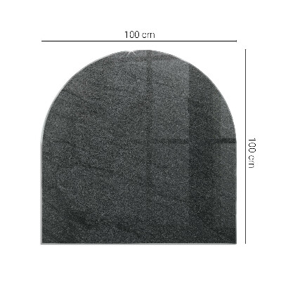 Onderplaat kachel halfovale Steentextuurmotief