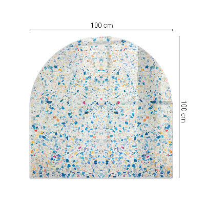 Kachel vloerplaat halfovale Artistieke textuurcompositie