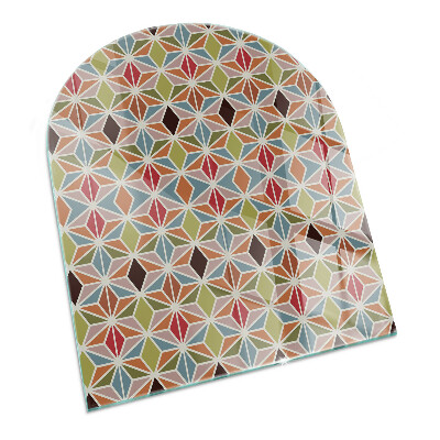 Onderplaat kachel halfovale Geometrische rasters in vormen