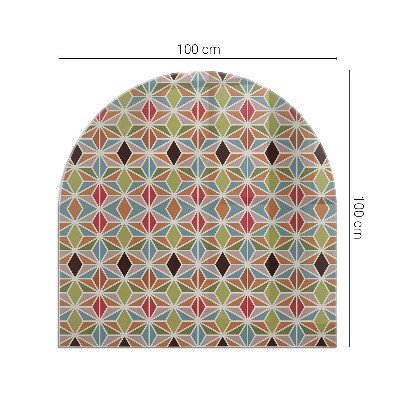Onderplaat kachel halfovale Geometrische rasters in vormen