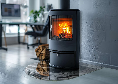 Kachel vloerplaat halfovale Golven en lijnen in een abstracte stijl