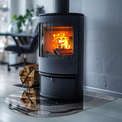 Kachel vloerplaat halfovale Golven en lijnen in een abstracte stijl