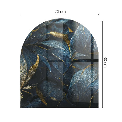 Kachel vloerplaat halfovale Elegante bladeren in patronen