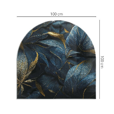 Kachel vloerplaat halfovale Elegante bladeren in patronen