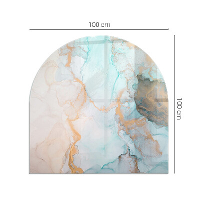 Onderplaat kachel halfovale Patroon in dynamische vormen