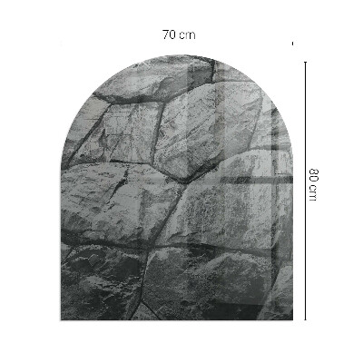 Onderplaat kachel halfovale Steen-geïnspireerd patroon