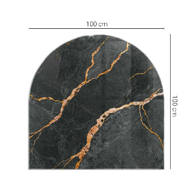 Kachel vloerplaat halfovale Subtiel marmerpatroon met aderen