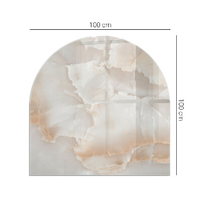 Onderplaat kachel halfovale Een patroon geïnspireerd door de aard van stenen