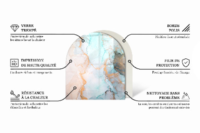Kachel vloerplaat halfovale Marmerontwerp in een abstracte vorm