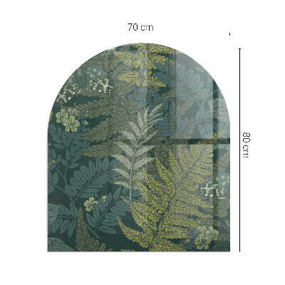 Kachel vloerplaat halfovale Bloemeninspiraties met vlinders