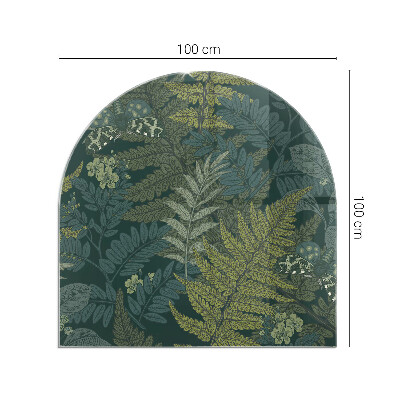 Kachel vloerplaat halfovale Bloemeninspiraties met vlinders