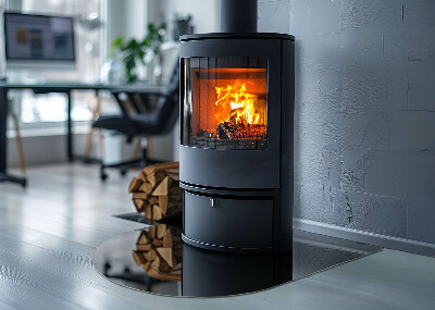 Onderplaat kachel halfovale Kleur Donker Grafiet