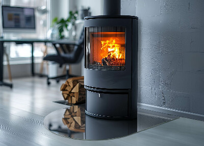 Onderplaat kachel halfovale Kleur: donkerblauw