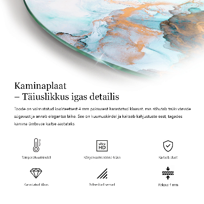 Onderplaat kachel halfovale Kleur Grijs